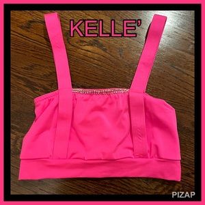 KELLE’ BRIGHT PINK DANCE CROP TOP